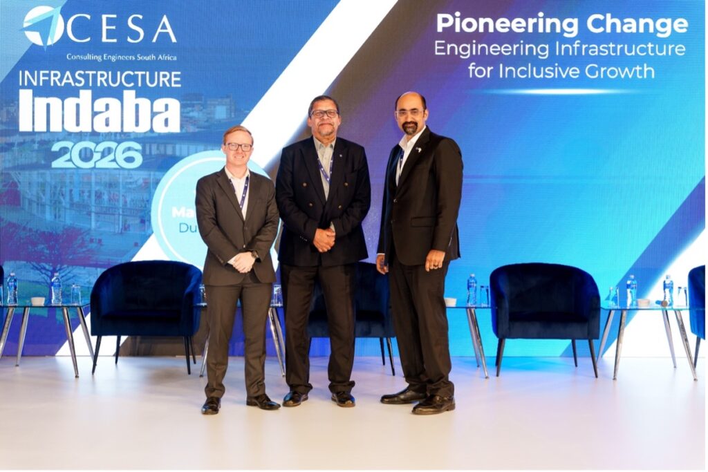 Executive Mayor of uMngeni Local Municipality Chris Pappas, CESA CEO Chris Campbell and CESA President Dr Vishal Haripersad