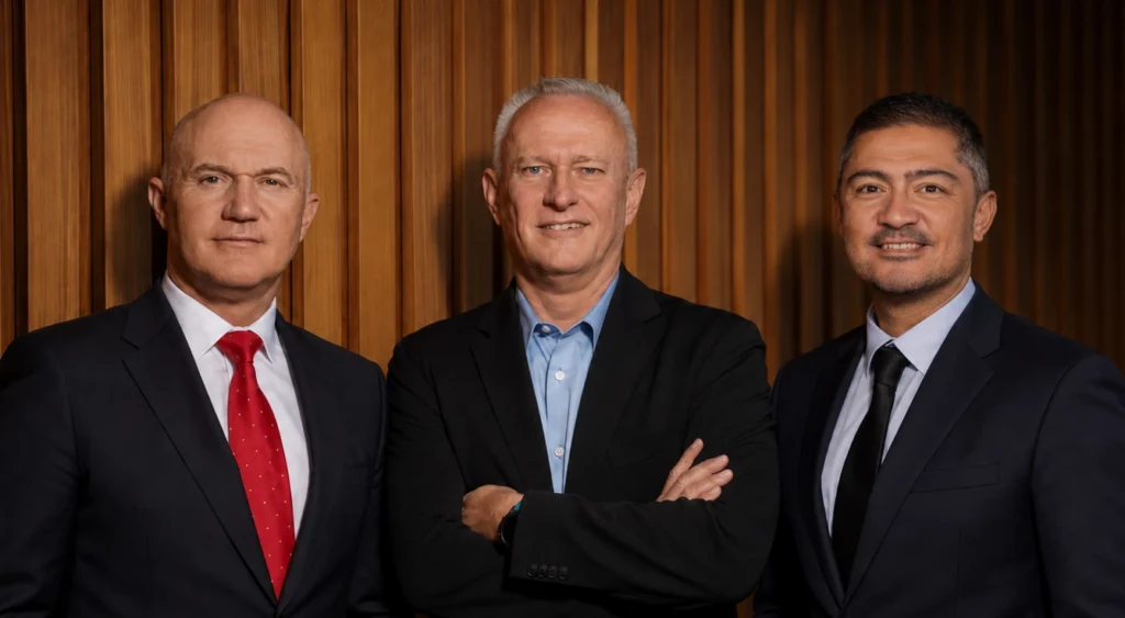 Estienne de Klerk, Norbert Sasse and Jose Snyders